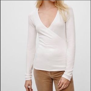 ARITZIA Wilfred Free Wrap Top • Black